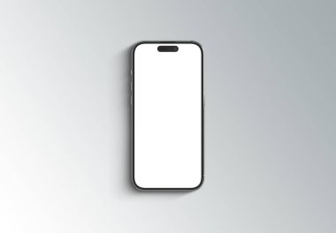 PARIS - Fransa - 10 Eylül 2024: Apple akıllı telefonu, Iphone 15 maksimum gümüş rengi. Cep telefonu modelleme 3d oluşturma