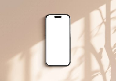 PARIS - Fransa - 10 Eylül 2024: Apple akıllı telefonu, Iphone 15 maksimum gümüş rengi. Gölgeli cep telefonu modeliName