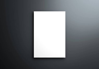 Gri yüzeyde dergi modeli. Kapak şablonu beyaz arkaplanda izole edildi. 3B görüntüleme