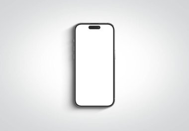 PARIS - Fransa - 10 Eylül 2024: Apple akıllı telefonu, Iphone 15 maksimum gümüş rengi. Cep telefonu modelleme 3d oluşturma