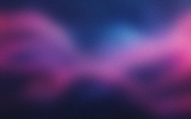 Mor mavi tanecikli soyut gradyan arkaplan. Dijital gürültüyle bulanık doku. 3B görüntüleme