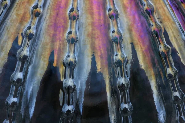 Gökkuşağı cam vazosunun bir parçası tüm fotoğrafı dolduruyor..