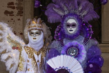 VENICE, ITALY, EVROPA- 19 Şubat 2023 - Venedik Karnavalı (İtalyan Karnavalı di Venezia)