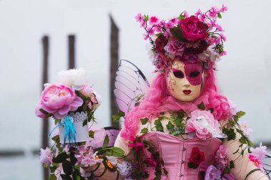 VENICE, ITALY, EVROPA- 19 Şubat 2023 - Venedik Karnavalı (İtalyan Karnavalı di Venezia)