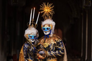 VENICE, ITALY, EVROPA- 19 Şubat 2023 - Venedik Karnavalı (İtalyan Karnavalı di Venezia)