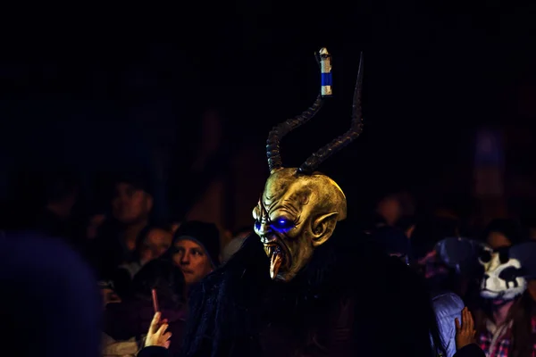 Praha Czech Republic Evropa November 2023 Krampus Show Parade Devils — Stock Photo, Image