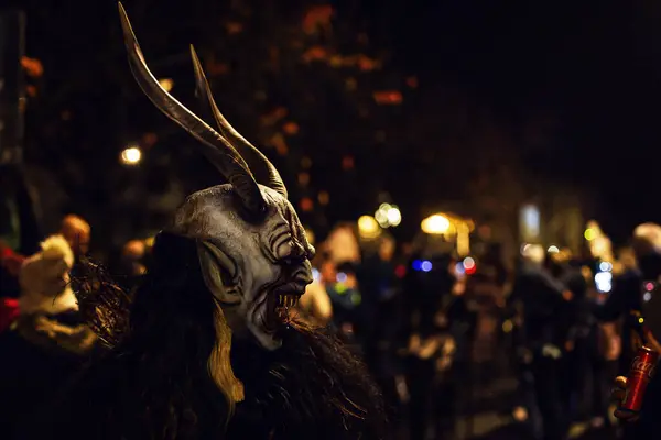 Praha República Checa Evropa Novembro 2023 Krampus Mostra Desfile Demônios — Fotografia de Stock