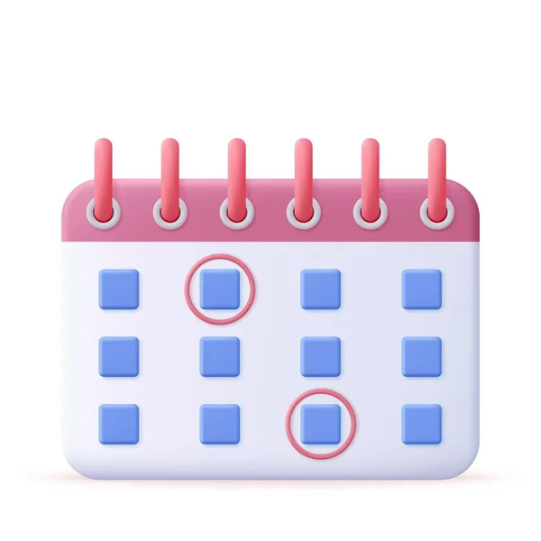 Ημερολόγιο Ανάθεση Εικονίδιο Σχέδιο Ημέρα Μήνας Έτος Έννοια Απόδοση Εικονογράφηση — Διανυσματικό Αρχείο