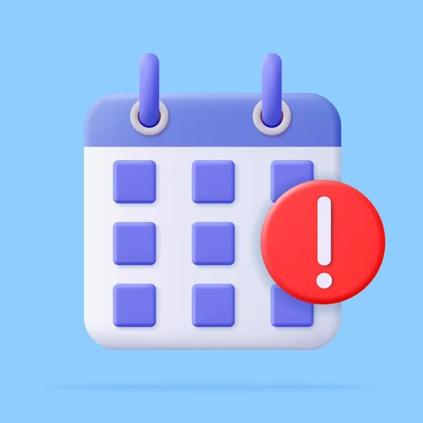 Icône Affectation Calendrier Icône Notification Date Limite Concept Planification Jour — Image vectorielle