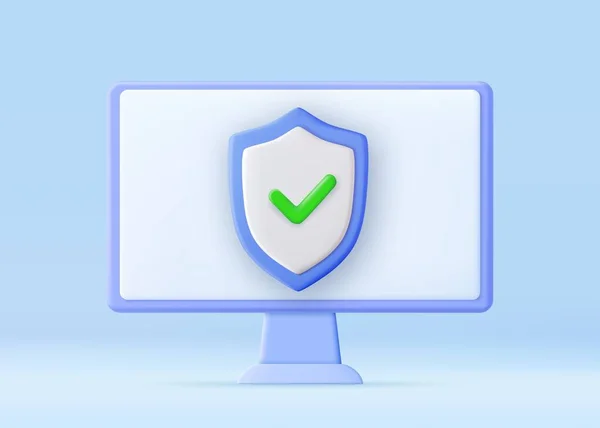 Conceito Tecnologia Cibersegurança Protecção Dados Pessoais Protecção Segurança Dos Dados —  Vetores de Stock