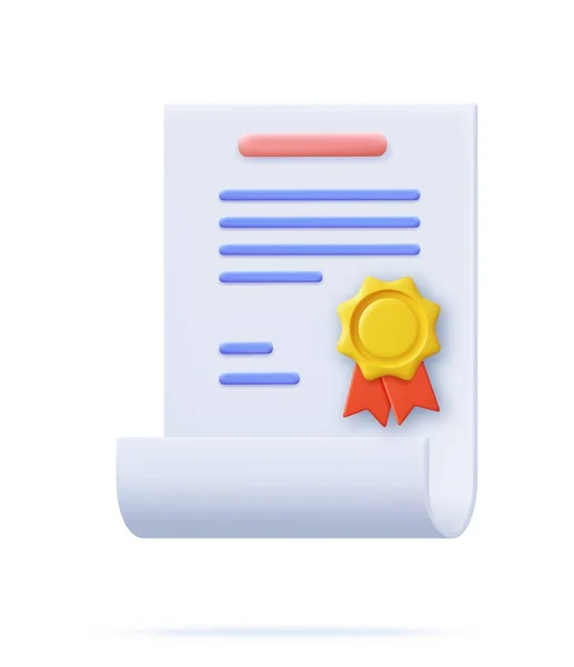 Досягнення Нагорода Грант Дипломні Концепції Значок Сертифіката Маркою Стрічковим Бантом — стоковий вектор