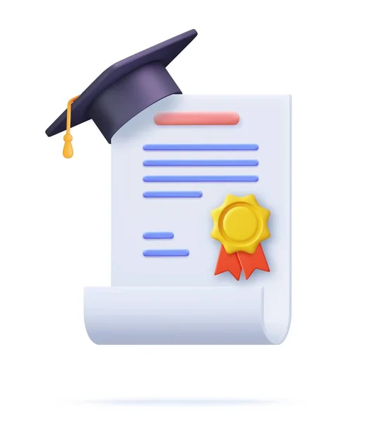 Досягнення Нагорода Грант Дипломні Концепції Сертифікат Випускного Кубковою Іконою Штампом — стоковий вектор