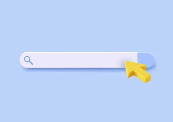 Modello Barra Ricerca Sito Web Ricerca Navigazione Browser Freccia Cursore — Vettoriale Stock