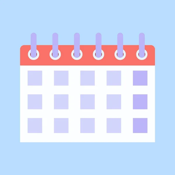 Ημερολόγιο Υπενθύμιση Ημερομηνία Σπιράλ Εικονίδιο Στυλ Απλό Ημερολόγιο Διάνυσμα Εικονογράφηση — Διανυσματικό Αρχείο