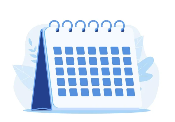 Календарь Напоминание Даты Спираль Значок Стиль Простой Календарь Векторная Иллюстрация — стоковый вектор