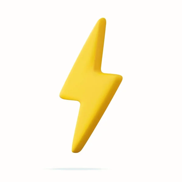 Trueno Amarillo Flash Iluminación Perno Cargador Amarillo Símbolo Para Varios — Vector de stock