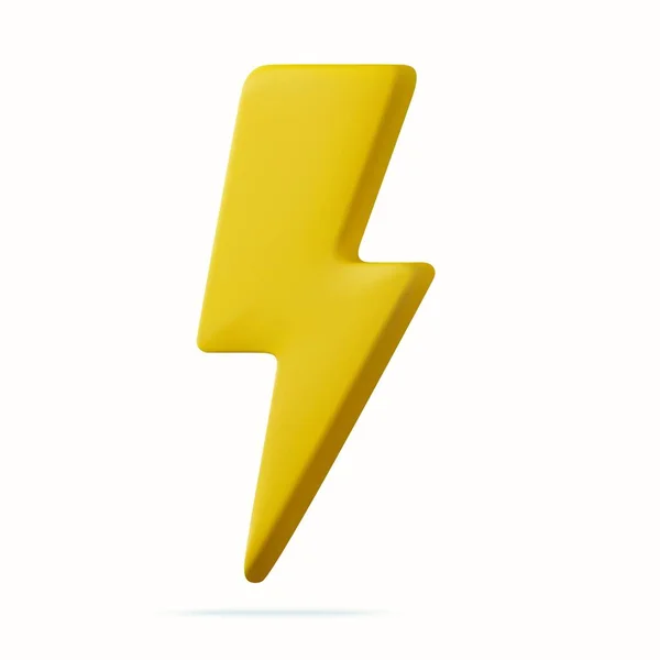 Trueno Amarillo Flash Iluminación Perno Cargador Amarillo Símbolo Para Varios — Vector de stock
