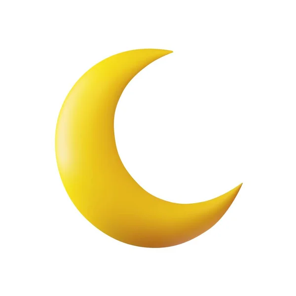 Luna Creciente Elemento Aislado Fondo Adecuado Para Religión Islámica Magia — Archivo Imágenes Vectoriales
