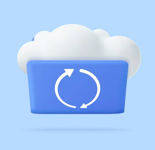 Icono Almacenamiento Nube Servicio Organización Archivos Digitales Aplicación Con Transferencia — Archivo Imágenes Vectoriales