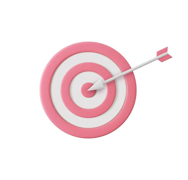 Arrow Hit Center Target Concept Achieving Goal Life Business Marketing — Stock Vector