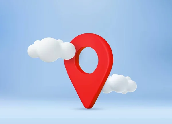 Penanda Lokasi Peta Dari Peta Atau Tanda Ikon Pin Navigasi - Stok Vektor