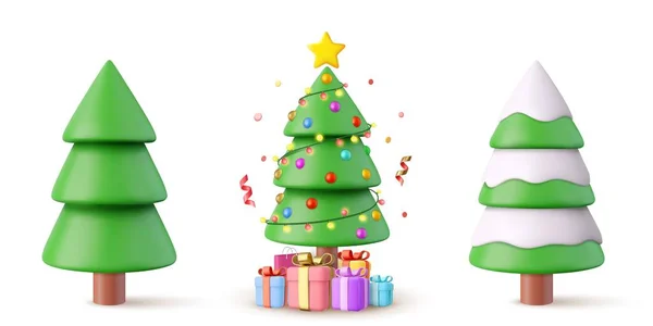 Karácsonyi Csillogó Fényes Boldog Karácsonyt Boldog Évet Ünnepi Elemek Ajándékdoboz — Stock Vector