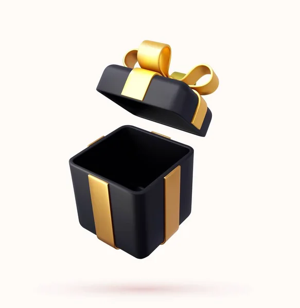 Rendre Boîte Cadeau Ouvert Isolé Sur Fond Blanc Cadeaux Décoration — Image vectorielle