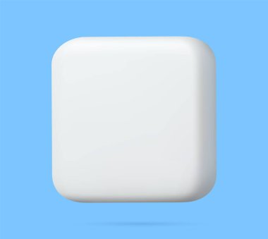 Mavi zemin üzerinde boş konuşma baloncuğu pimi izole edildi. Sosyal ağ iletişim konsepti. 3 boyutlu görüntüleme. Vektör illüstrasyonu