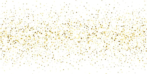 Gold Glitter Confetti White Background Gold Sparkles Abstract Background — ストックベクタ
