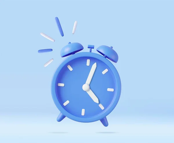 Budzik Ikona Zegarka Minimalna Koncepcja Projektowania Zegara Snu Ilustracja Renderowania — Wektor stockowy