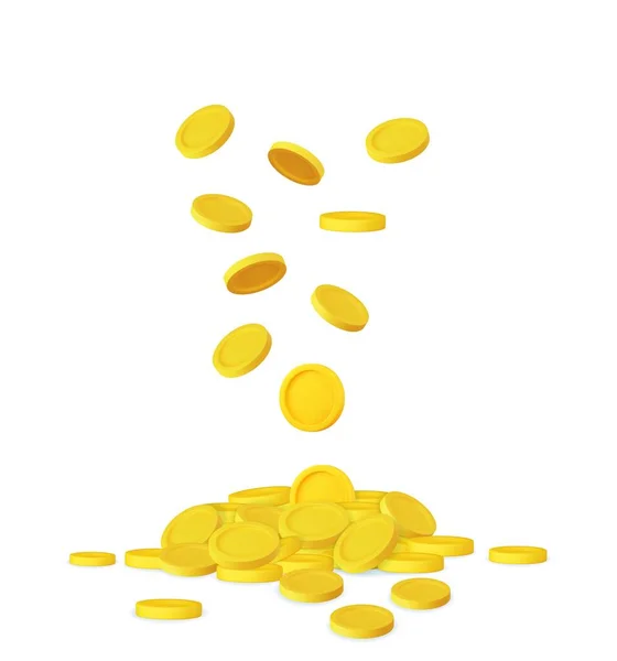 Στοίβα Από Χρυσά Νομίσματα Εικονίδιο Άδειο Σημάδι Χρυσού Χρήματος Ανάπτυξη — Διανυσματικό Αρχείο