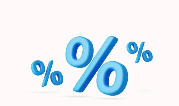 Percent Sign Percentage Discount Sale Promotion Concept Rendering Vector Illustration — Stock Vector