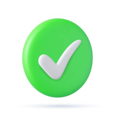 Kullanıcı onayı ve güveninin anlaşma sembolü. Pozitif çevrimiçi oylama ve başarılı testler. 3 boyutlu görüntüleme düğmesi. İşaretleme simgeleri. Vektör illüstrasyonu