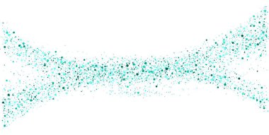 Beyaz arka planda yeşil simli konfeti. Mor Parıltı Soyut Arkaplan. Vektör illüstrasyonu