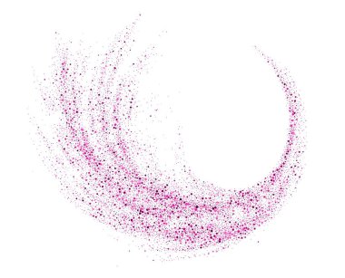 Beyaz arka planda mor simli konfeti. Mor Parıltı Soyut Arkaplan. Vektör illüstrasyonu