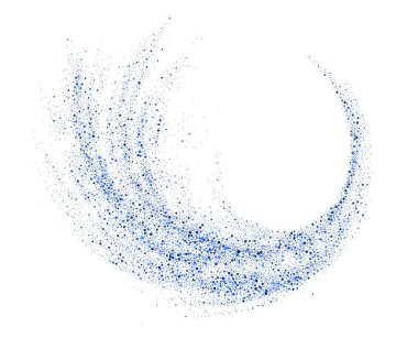 Beyaz arka planda mavi parıltılı konfeti. Mavi Parıltı Soyut Arkaplan. Vektör illüstrasyonu