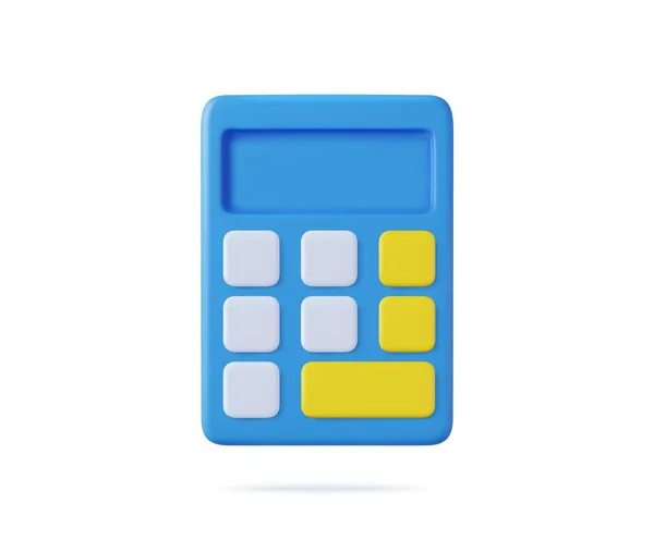 Icono Calculadora Concepto Gestión Financiera Calculadora Finanzas Contables Renderizado Ilustración — Vector de stock