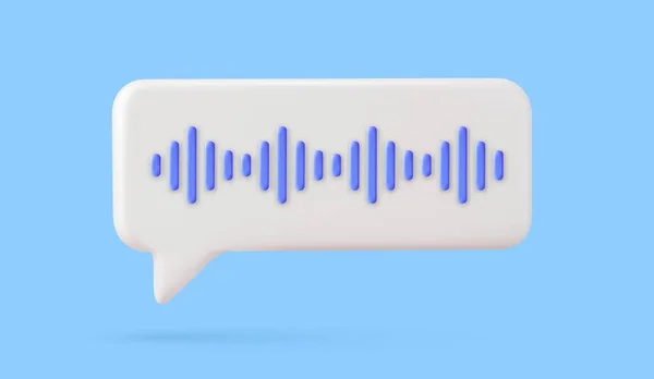 Message Vocal Bulle Chat Icône Avec Onde Sonore Enregistrez Message — Image vectorielle