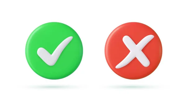 Πράσινο Σήμα Ελέγχου Τσιμπούρι Και Σταυρό Σύμβολο Στοιχείο Εικονίδιο Σήμα — Διανυσματικό Αρχείο