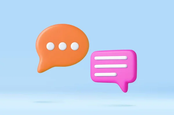 Speech Bubble Icons Isolated Background Symbol Chat Social Media Chatting — Stock Vector