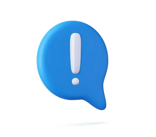Bleu Notification Rappel Icône Chat Message Attention Alerte Alarme Signe — Image vectorielle