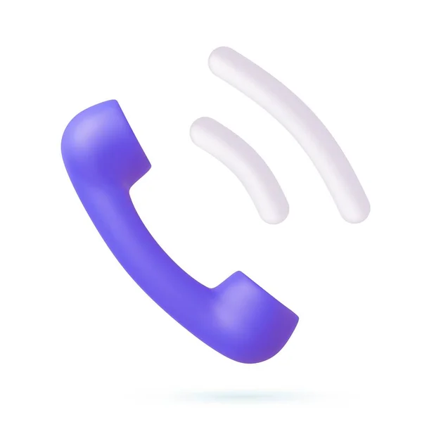 Realistyczny Telefon Dzwonek Słuchawkowy Wsparcie Obsługa Klienta Pomoc Koncepcja Komunikacji — Wektor stockowy