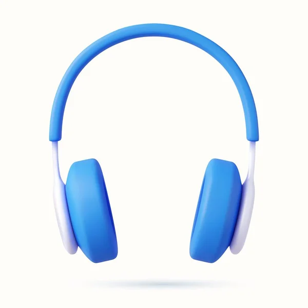 Kopfhörer Mit Dynamik Für Lautes Musikhören Mit Einem Auf Weißem — Stockvektor