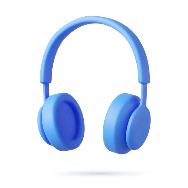 Yüksek Sesli Müzik Dinlemek Için Dinamikli Kulaklıklar Beyaz Arkaplanda Izole — Stok Vektör
