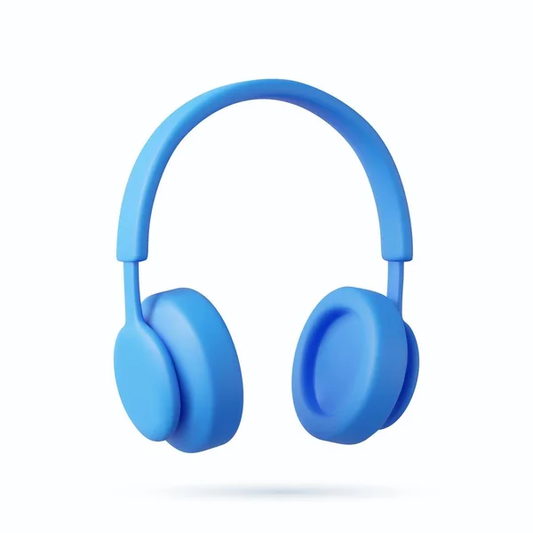 Auriculares Con Dinámica Para Escuchar Música Fuerte Disfrutando Icono Plantilla — Vector de stock