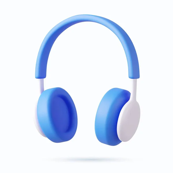 Kopfhörer Mit Dynamik Für Lautes Musikhören Mit Einem Auf Weißem — Stockvektor