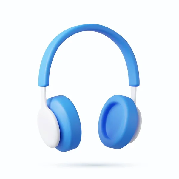 Yüksek Sesli Müzik Dinlemek Için Dinamikli Kulaklıklar Beyaz Arkaplanda Izole — Stok Vektör