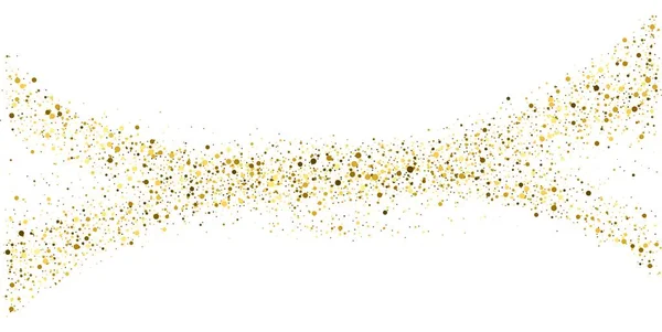 Guld Glitter Konfetti Vit Bakgrund Guld Gnistrar Abstrakt Bakgrund Vektorillustration — Stock vektor