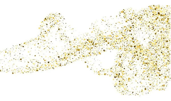 Ouro Glitter Confetti Fundo Branco Gold Sparkles Fundo Abstrato Ilustração — Vetor de Stock