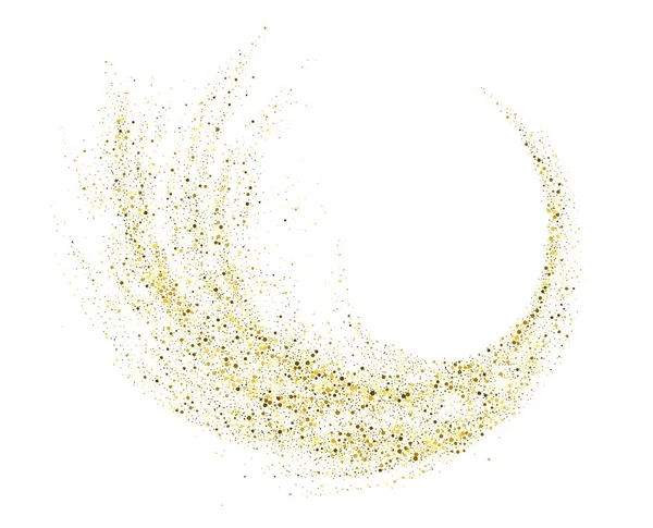 Χρυσά Γκλίτερ Κομφετί Λευκό Φόντο Χρυσό Λάμπει Αφηρημένο Φόντο Εικονογράφηση — Διανυσματικό Αρχείο